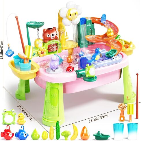 Pupu Pig Water Table, Play Sink with Electric Faucet, Toddler Toys Ages 3+ in Saudi Arabia