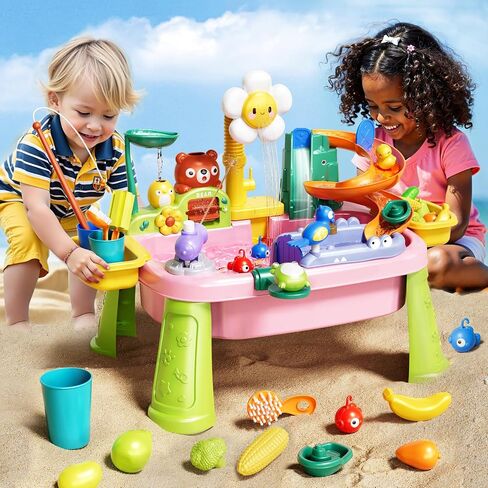 Pupu Pig Water Table, Play Sink with Electric Faucet, Toddler Toys Ages 3+ in Saudi Arabia