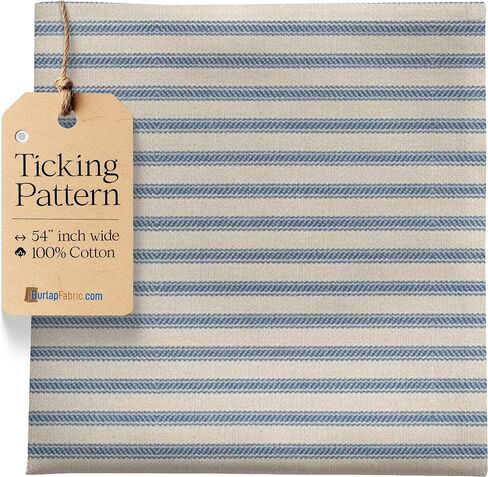 Black Striped Ticking Fabric by The Yard - 54" Wide 100% Cotton Material for Upholstery, Pillow Ticking, Plaid & Striped Quilting Fabric for DIY Sewing Projects - Made in USA in Saudi Arabia