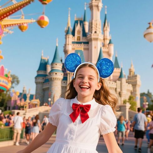 آذان الماوس عصابات براقة الترتر آذان للأطفال امرأة عيد ميلاد الشعر الحزب لوازم الملاهي مهرجان مهرجان أغطية رأس هالوين ديكبوب العزلة （أسود） in Kuwait