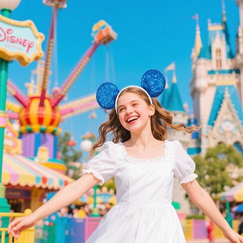 آذان الماوس عصابات براقة الترتر آذان للأطفال امرأة عيد ميلاد الشعر الحزب لوازم الملاهي مهرجان مهرجان أغطية رأس هالوين ديكبوب العزلة （أسود） in Kuwait