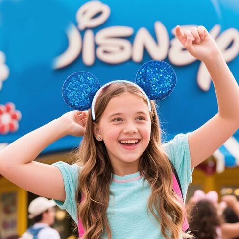 آذان الماوس عصابات براقة الترتر آذان للأطفال امرأة عيد ميلاد الشعر الحزب لوازم الملاهي مهرجان مهرجان أغطية رأس هالوين ديكبوب العزلة （أسود） in Kuwait