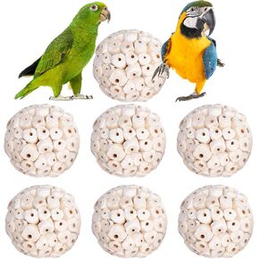 9 قطع بيروت ببغاء مضغ لعبة كرات سولا ، الببغاء الطبيعي لينة تمزيق لعبة التمزيق والعلف لعبة ، كرات قدم الطيور لكوكاتيل كونور كويكر بودجي ببناء أرنب غينيا خنزير شينشلا أرنب in Kuwait