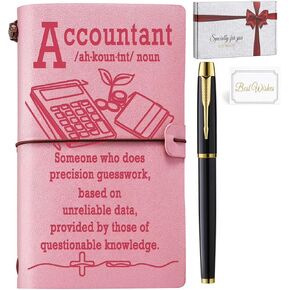 Accountant Gifts Accountant Leather Journal Notebook Accounting Gifts for Accountant CPA Nerd Boss, Coworkers Birthday Graduation Retirement Christmas in Saudi Arabia