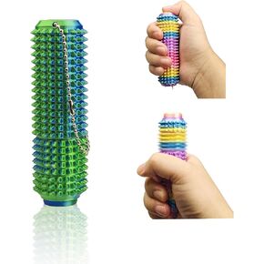 Button Click, Spinners, Pain Stim Fidget Toy, 3-in-1 Design of Little Ouchies Fidget, Mini Fidget Toy for Adults, Spiky Grippie Stim Keychain for Anxiety Relief in Saudi Arabia