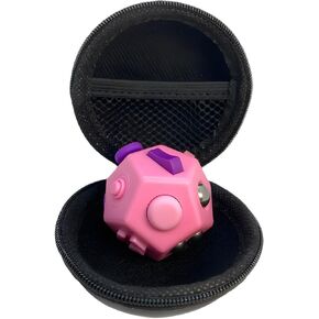 Mini Fidget Toys Cube 12 Sides Decompression Cube Anti Anxiety and Relief Stress Improve Focus Creative Unique Fidget Toy for Kids and Adults (Pink F1) in Saudi Arabia