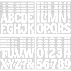 20 ورقة نشرات لوحة رسائل 250 PCS ملصقات الحروف الحرفية الكبيرة ملصقات رقم الأبجدية فينيل عصا ذاتية اللصق على رسائل لألواح الملصقات صناديق البريد ديكور المنزل الحرف (أسود ، 3 بوصات) in Kuwait