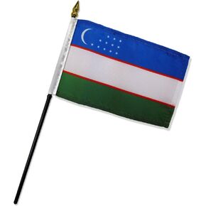 4x6 inch uzbekistan miniature desk flag stick flag in Saudi Arabia