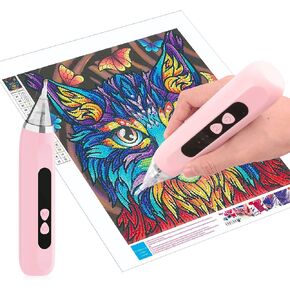 Electric Diamond Painting Pen with Vacuum Technology,Vacuum Diamond Art Pen no Wax Needed， Gift for Diamond Art Lovers(Pink) in Saudi Arabia