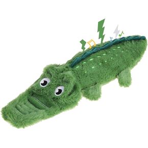 Mihachi No Stuffing Crinkle Dog Toys, 2-in-1 Holds Water Bottles - Cruncher with Puncture Resistant Squeaker, Dog Squeak Toys Plush Dogs Chew Toy for Puppy Small Medium Large Breed Chewer, Crocodile in Kuwait