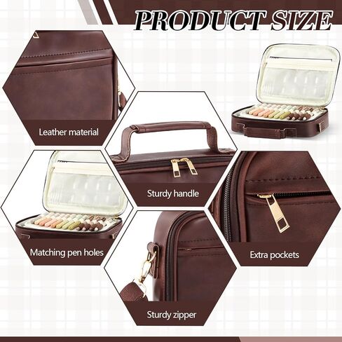 Bible Cover Case for Men - Large Leather Bag with Study Supplies, Journaling Kit Book Carrying Case with Highlighters Pens, Gel Pens, and Bible Tabs, Leather Bookmarks for Christian Gifts in Saudi Arabia