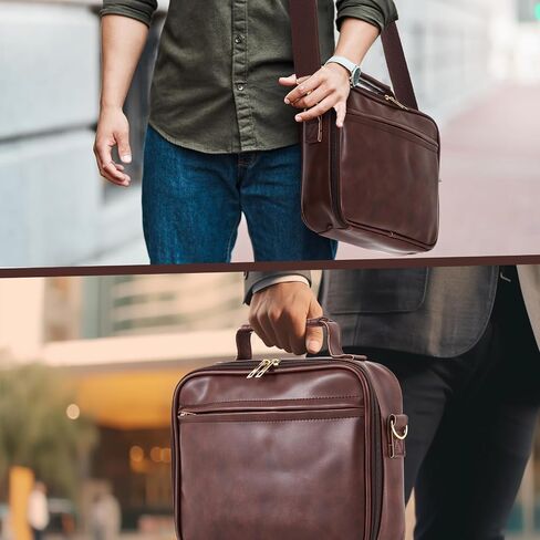 Bible Cover Case for Men - Large Leather Bag with Study Supplies, Journaling Kit Book Carrying Case with Highlighters Pens, Gel Pens, and Bible Tabs, Leather Bookmarks for Christian Gifts in Saudi Arabia