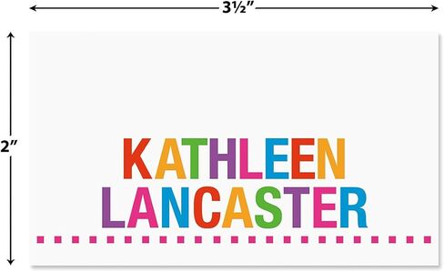 Colorful Images Class Time Teacher Personalized Business Cards - 2" x 3 1/2", 250 Single Sided Custom Teacher Card Set Printed on Heavy 80# Cover Paper Stock, Opaque Matte Finish in Kuwait