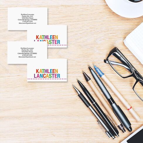 Colorful Images Class Time Teacher Personalized Business Cards - 2" x 3 1/2", 250 Single Sided Custom Teacher Card Set Printed on Heavy 80# Cover Paper Stock, Opaque Matte Finish in Kuwait