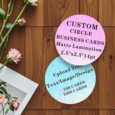 Custom Circle Business Cards Customizable - 2.5"x2.5"14pt Matte Lamination (500 to 1000 Cards) (1000) in Saudi Arabia