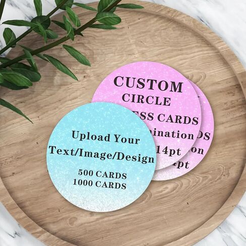 Custom Circle Business Cards Customizable - 2.5"x2.5"14pt Matte Lamination (500 to 1000 Cards) (1000) in Saudi Arabia