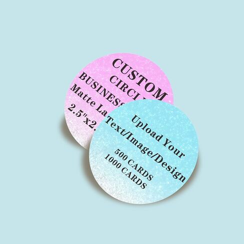 Custom Circle Business Cards Customizable - 2.5"x2.5"14pt Matte Lamination (500 to 1000 Cards) (1000) in Saudi Arabia