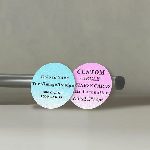 Custom Circle Business Cards Customizable - 2.5"x2.5"14pt Matte Lamination (500 to 1000 Cards) (1000) in Saudi Arabia