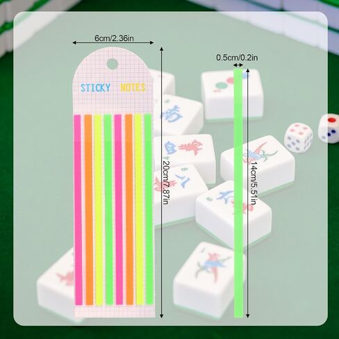 2 حزمة/320pcs الباحثين عن خط البطاقة Mahjong ، قواعد مشرقة القارئ شريط الشريط اللزج علامة المساعد المحمولة Mah Jong Jongg حاكم هدية ملحقات لاعبين لاعبين لاعبين لوقت الترفيه أو السفر in Kuwait