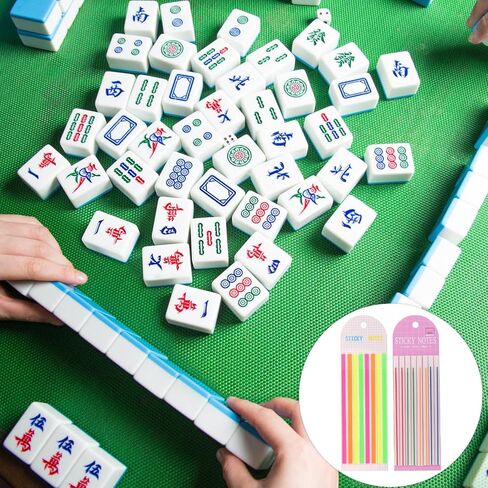 2 حزمة/320pcs الباحثين عن خط البطاقة Mahjong ، قواعد مشرقة القارئ شريط الشريط اللزج علامة المساعد المحمولة Mah Jong Jongg حاكم هدية ملحقات لاعبين لاعبين لاعبين لوقت الترفيه أو السفر in Kuwait