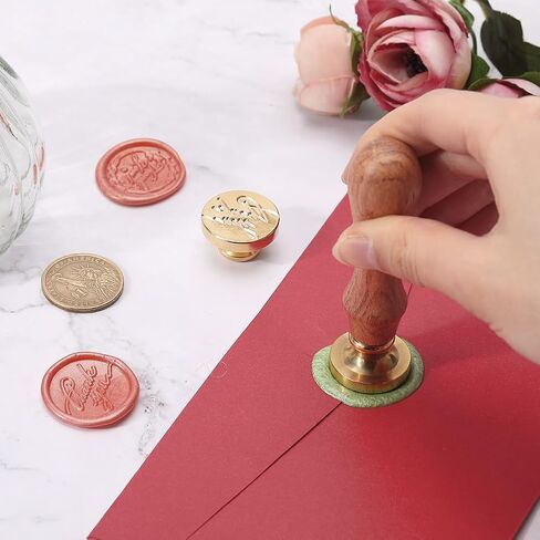 CRASPIRE Thank You Wax Seal Stamp Heads Set for Wedding 2Pcs Removable Word Sealing Stamp Brass Head Only Replacement for Creative Gift Envelopes Invitations Cards Decoration DIY Scrapbooking in Saudi Arabia