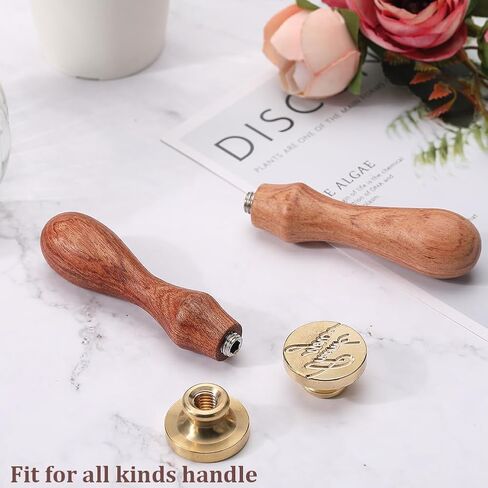 CRASPIRE Thank You Wax Seal Stamp Heads Set for Wedding 2Pcs Removable Word Sealing Stamp Brass Head Only Replacement for Creative Gift Envelopes Invitations Cards Decoration DIY Scrapbooking in Saudi Arabia