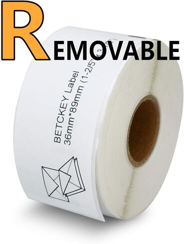 BETCKEY - Compatible with Dymo 30321 (1-4/10" x 3-1/2", Removable) Large Address Labels, Compatible for Dymo LabelWriter Thermal 450, 4XL & Zebra Desktop Printers [1 Roll, 260 Labels, Removable] in Saudi Arabia