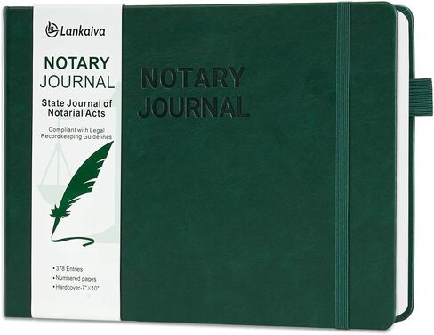 Notary Journal Log Book - 10"X7" Executive Hardcover Notary Log Book with Numbered Pages, Notary Public Journal for Notarial Acts - Notary Supplies with Privacy Guard, Black in Saudi Arabia