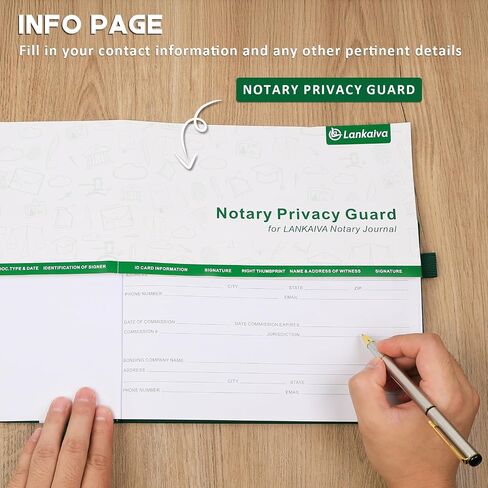 Notary Journal Log Book - 10"X7" Executive Hardcover Notary Log Book with Numbered Pages, Notary Public Journal for Notarial Acts - Notary Supplies with Privacy Guard, Black in Saudi Arabia