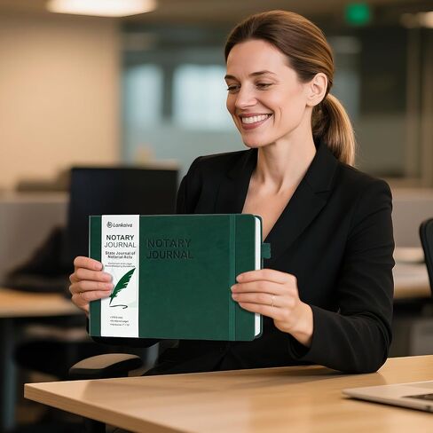 Notary Journal Log Book - 10"X7" Executive Hardcover Notary Log Book with Numbered Pages, Notary Public Journal for Notarial Acts - Notary Supplies with Privacy Guard, Black in Saudi Arabia