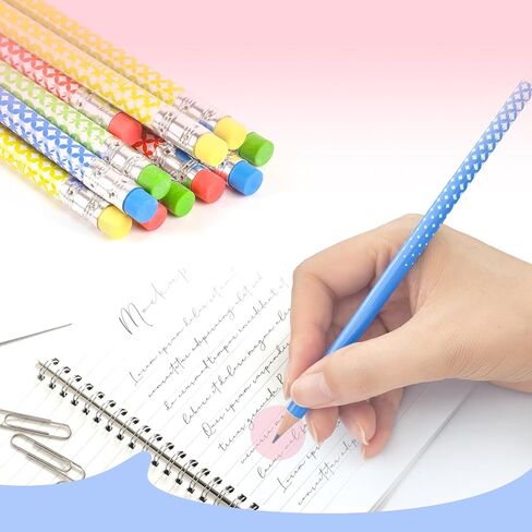 أقلام الرصاص #2 أقلام الرصاص اللطيفة المسبقة للأطفال المرح رقم 2 مع محايات للمدرسة ، والكتابة ، والرسم ، والرسم ، و 12 عدد in Saudi Arabia