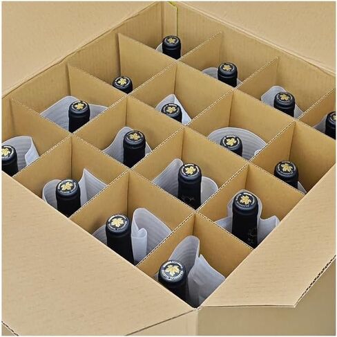 4 Sets Moving Boxes with Divider Kits,16 x 16 x 13 Inch Glassware Dish Packing Box Kitchen Moving Box Corrugate Dividers with 128 Pcs Foam Pouches,1 Pcs Tape Rolls with Dispenser(Two Layer) in Saudi Arabia