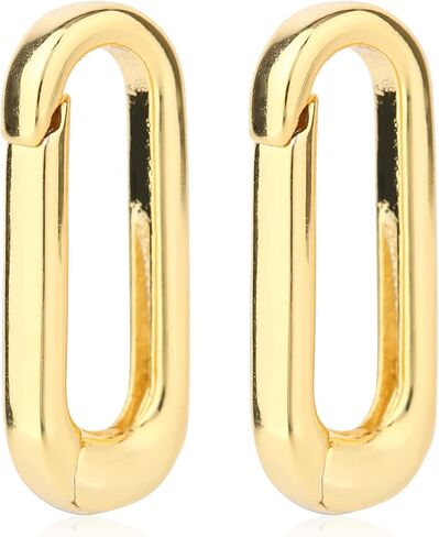2pcs Oval Necklace Clasps, Gold Filled Oval Spring Claps Bracelet Carabiner Pendant Necklace Enhancer Connector for Bracelet Charm Making Jewelry Finding (Gold) in Saudi Arabia