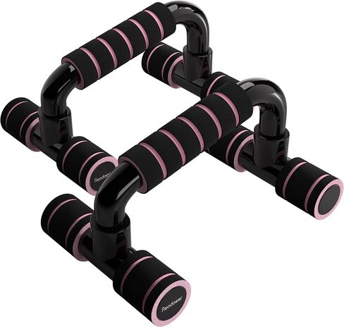 Readaeer Push Up Bars Gym Exercise Equipment Fitness 1 Pair Pushup Handles with Cushioned Foam Grip and Non-Slip Sturdy Structure Push Up Bars for Men & Women in Kuwait