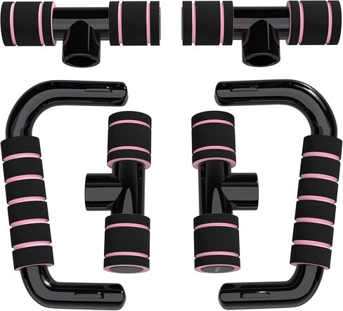 Readaeer Push Up Bars Gym Exercise Equipment Fitness 1 Pair Pushup Handles with Cushioned Foam Grip and Non-Slip Sturdy Structure Push Up Bars for Men & Women in Kuwait