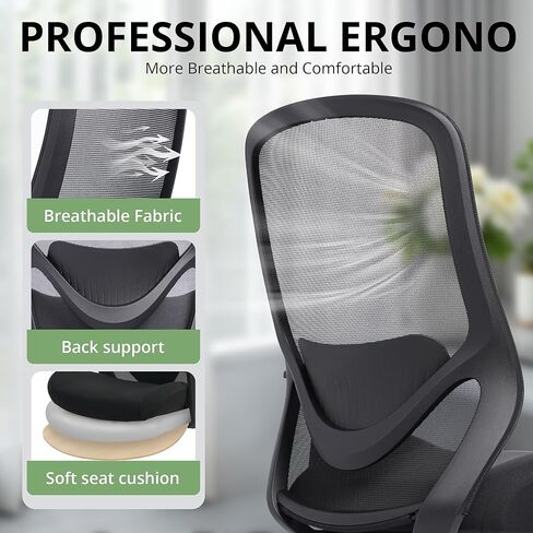 HYLONE 400lbs Drafting Chair Adjustable High Back Computer Office Chair with Lumbar Support Standing Desk Chair Heavy Duty Big Tall Drafting Stool for Artists with Adjustable Footrest in Kuwait