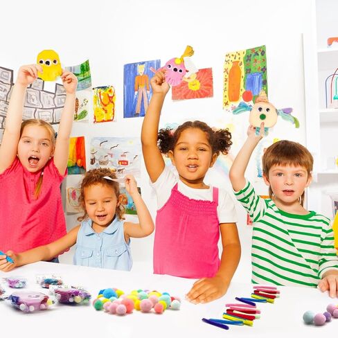 Venusfit Halloween Party Party Favors for Kids - 12 PCS DIY Monster Air Dry Clay Craft Kit - جوائز فصول دراسية غير حلوى وعلاج الهالوين بالجملة للأنشطة المنزلية أو المدرسية in Kuwait