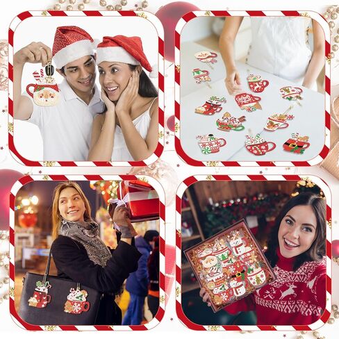 Tondiamo 20 PCS Christmas Diamond Painting keychain kits with tools hot cocoa hot areed key key knes kits merry Christmas Cute Handmading 5D Art and Craft Supplies Exclues in Saudi Arabia