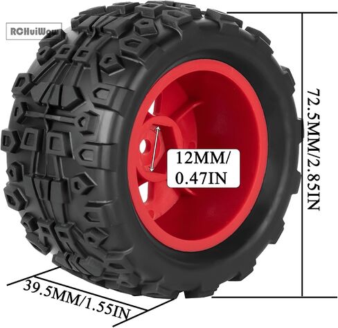 RC عجلات وإطارات إطارات الشاحنات ل 1/18 Typhon Granite ، RC عجلات العربات العربات العربات العربات العربات العربات العربات العربات العربات العربات العربات والطاطس لسيارة RC 1/18 ، 4pcs ، الأسود in Kuwait
