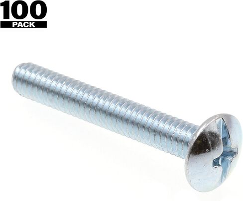 Prime-Line 9006782 Machine Screw, Truss Head, Slotted/Phillips Combo, #8-32 X 1-1/8 in, Zinc Plated Steel, Pack of 100 in Saudi Arabia