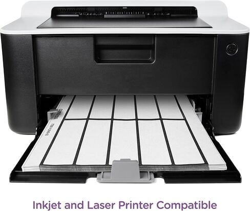 Carstens Adhesive Binder Labels, 5 3/8" x 1 3/8", Stickers for 1.5" – 4" Ring Binder Spines, Inkjet and Laser Printer Compatible, White, 20 Sheets, 10 Labels Per Sheet in Saudi Arabia
