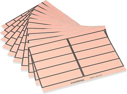 Carstens Adhesive Binder Labels, 5 3/8" x 1 3/8", Stickers for 1.5" – 4" Ring Binder Spines, Inkjet and Laser Printer Compatible, White, 20 Sheets, 10 Labels Per Sheet in Saudi Arabia