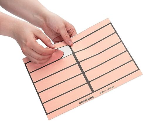 Carstens Adhesive Binder Labels, 5 3/8" x 1 3/8", Stickers for 1.5" – 4" Ring Binder Spines, Inkjet and Laser Printer Compatible, White, 20 Sheets, 10 Labels Per Sheet in Saudi Arabia