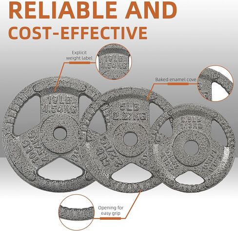 لوحة وزن من الحديد الزهر من سيجنتشر فيتنيس لتدريبات القوة ورفع الأثقال، قياسية أو أولمبية، مقاسات متعددة in Kuwait