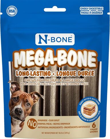 N-Bone Mega-Bone Long-Ulsting Cogs ، نكهة الكعك من Blueberry Pumpkin ، 6count ، 16.8 أوقية in Saudi Arabia
