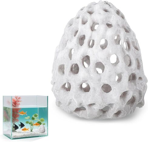 يختبئ الروبيان لنفق خزان أسماك السمك البلاستيكي من حوض السمك مع كوب الشفط ، Betta Habitat Cave Shelter Hideout للروبيان غوبي يختبئ الراحة in Kuwait