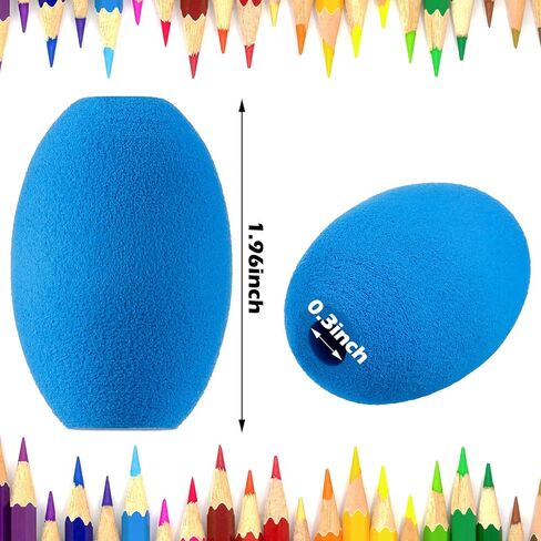 Outus 12 Pieces Egg Pencil Pen Grips Adults Egg Handwriting Grips Pen Stylus Foam Writing Aid Soft Cushioned Foam for Handwriting, Drawing Adults Right or Left Handed Use (Assorted Color) in Saudi Arabia