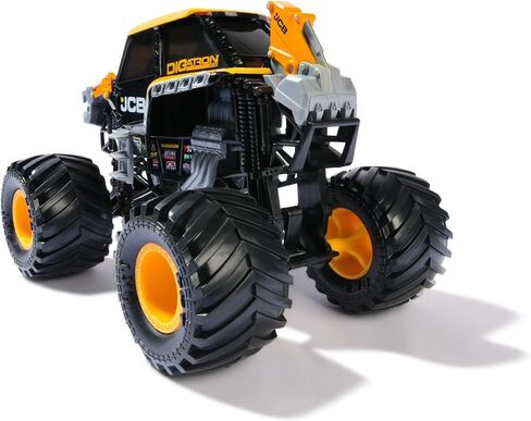 Monster Jam 1:24 Scale Die-Cast Truck-JCB Digatron-Series 25 ، شاحنة وحش واقعية مع تعليق العمل وإطارات BKT in Saudi Arabia
