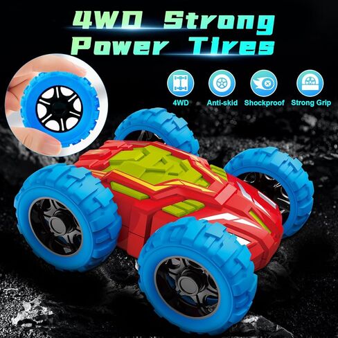Toddlers Car Toys for 1-3, Toys Cars for Ages 2-4, Double-Sided Monster Truck Toys, Stunt Push and Go Friction Cars, 3 Year Old Boy Toys, Toy Cars for 2 3 4 5 6 Year Old Boy Christmas Birthday Gift in Saudi Arabia