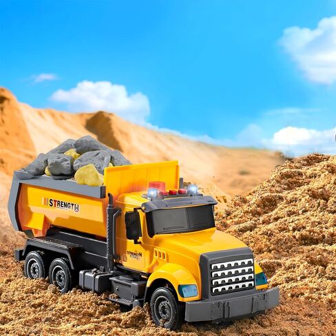 Large Dinosaur Transport Truck Toys for 3 4 5 6 7 8 Year Old Boys, Truck with Loading Crane,Lights and Sounds Vehicles Toy for Kids Childs Toddlers Christmas Birthday Gift in Kuwait